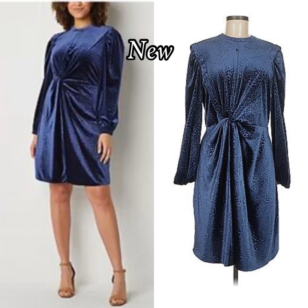 Elegant Blue Midi Dress
